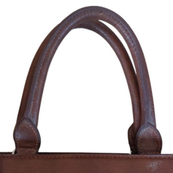 Large Brown  Faux Leather Handbag / Tote - Picture 6 of 8